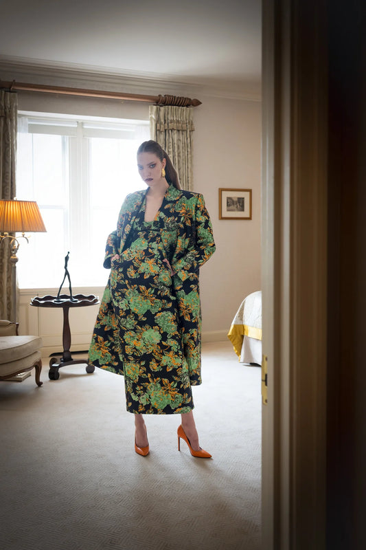 Gilded Grove Jacquard Duster