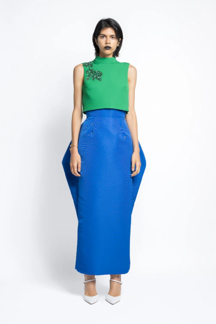 Cady Top with Faille Pencil Skirt