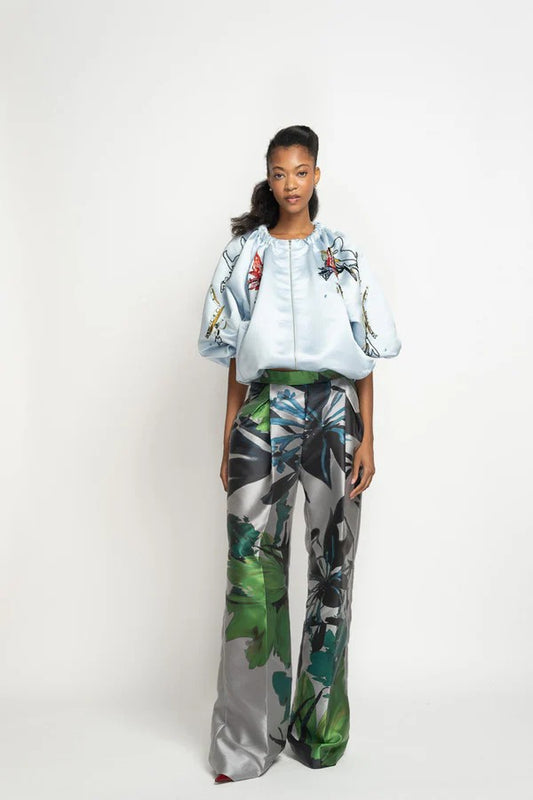 Aqua Cloud Bomber Jacket