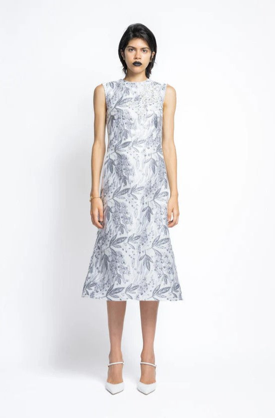 Hand-Embroidered Shift Dress