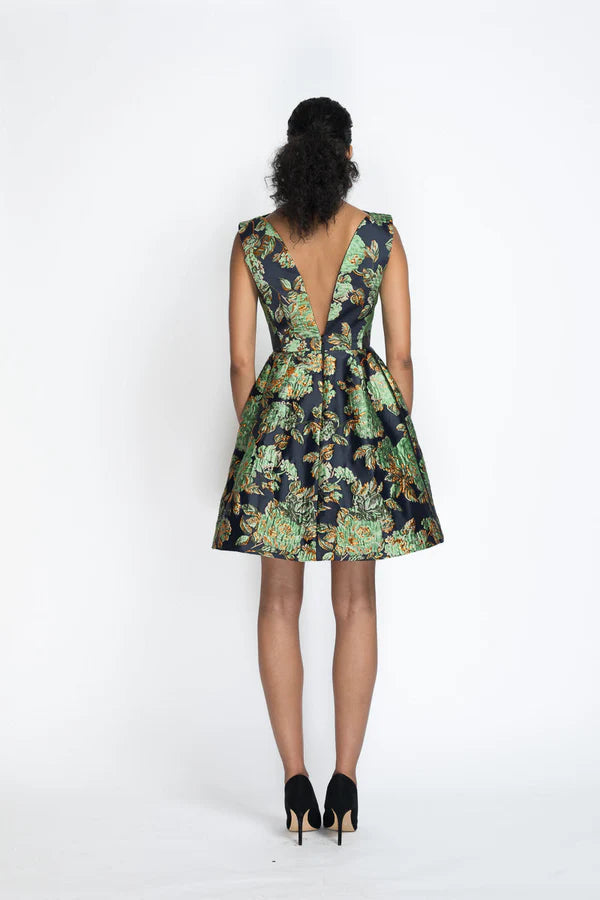 Gilded Grove Jacquard Bell Dress