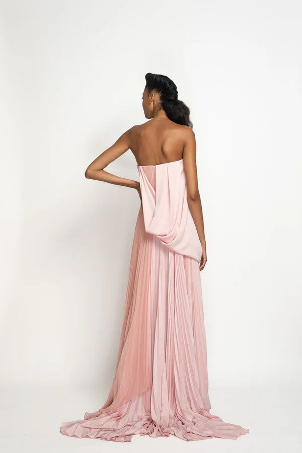 Blossom Satin Crepe Sari Gown