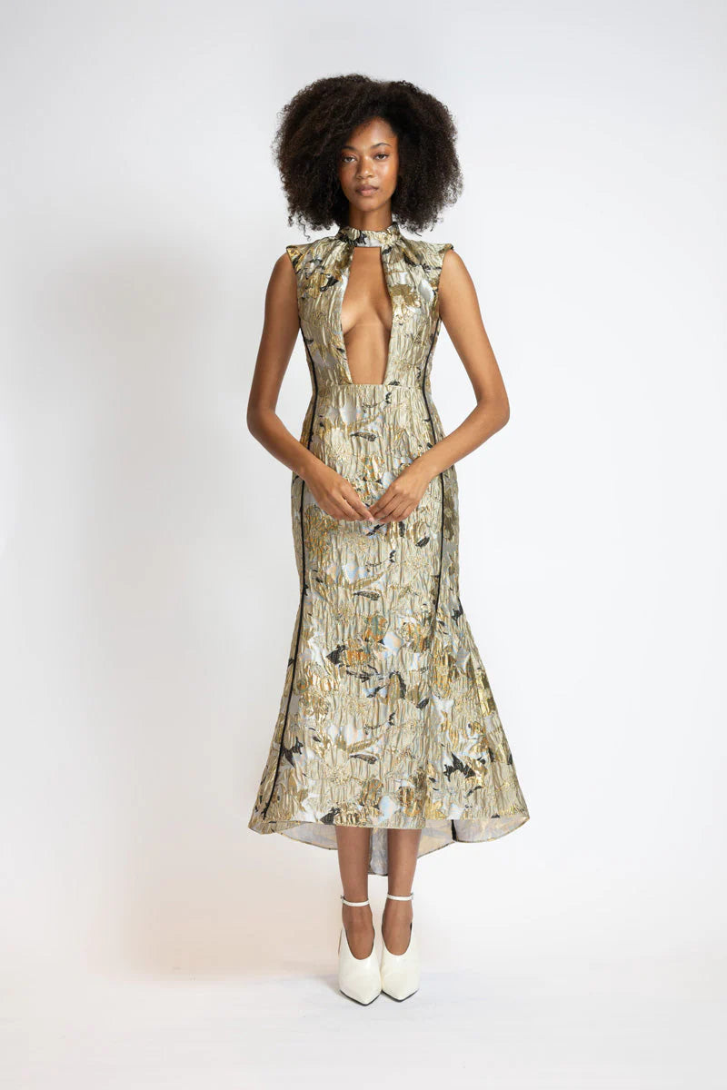 Marble Jacquard Dress