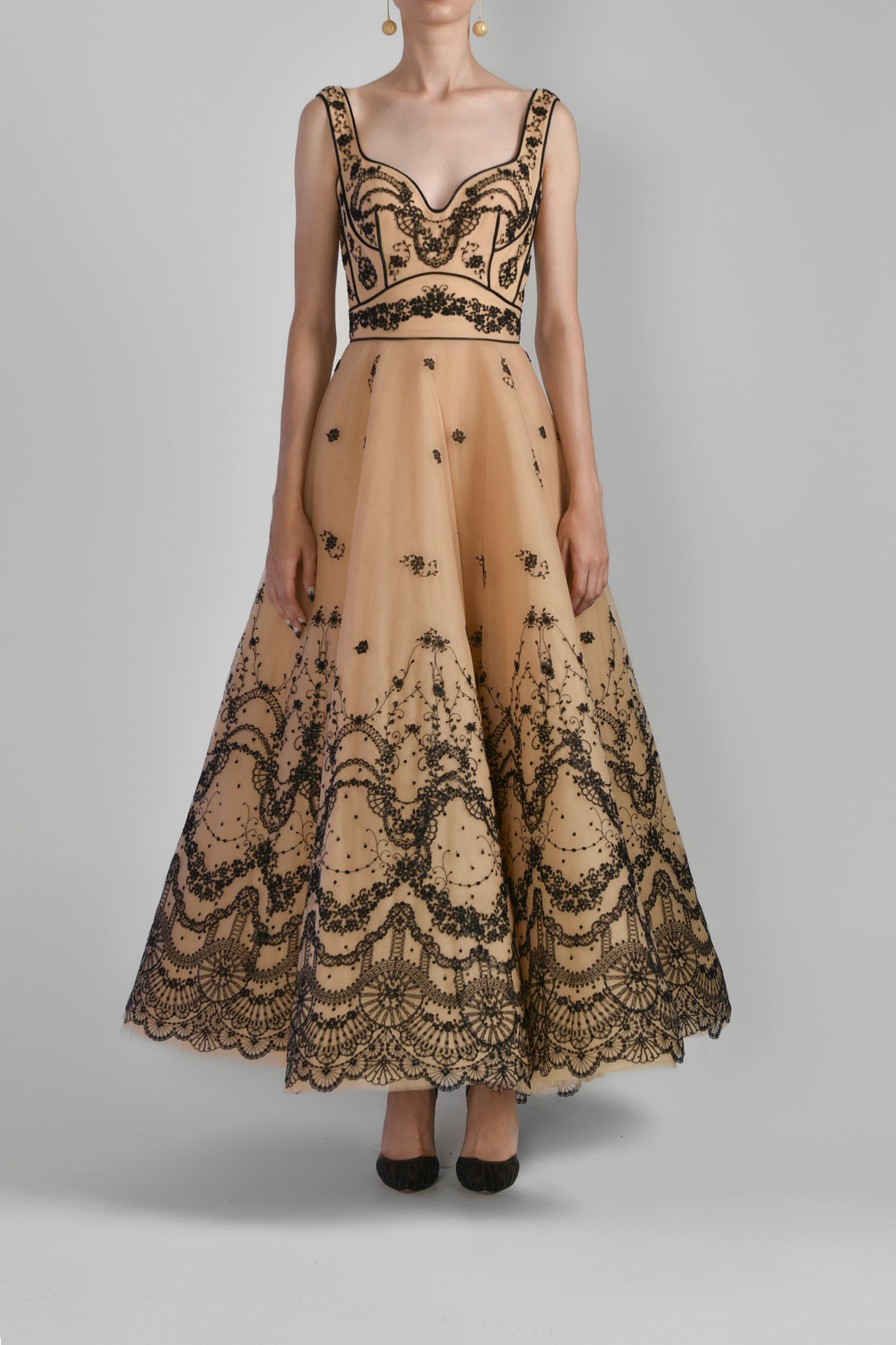Tulle Embroidered Dress
