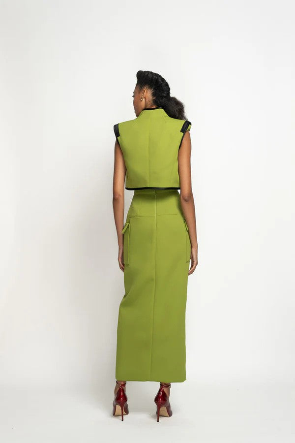 Olive Cady Cropped Vest