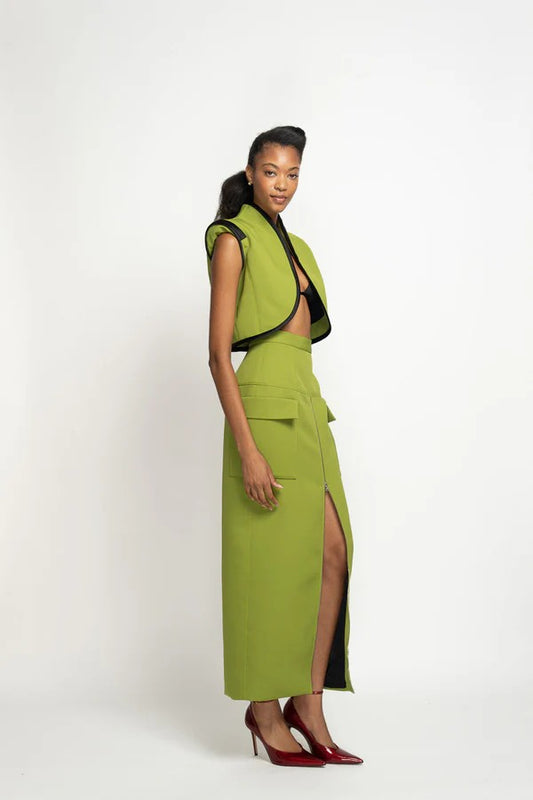 Olive Cady Cropped Vest