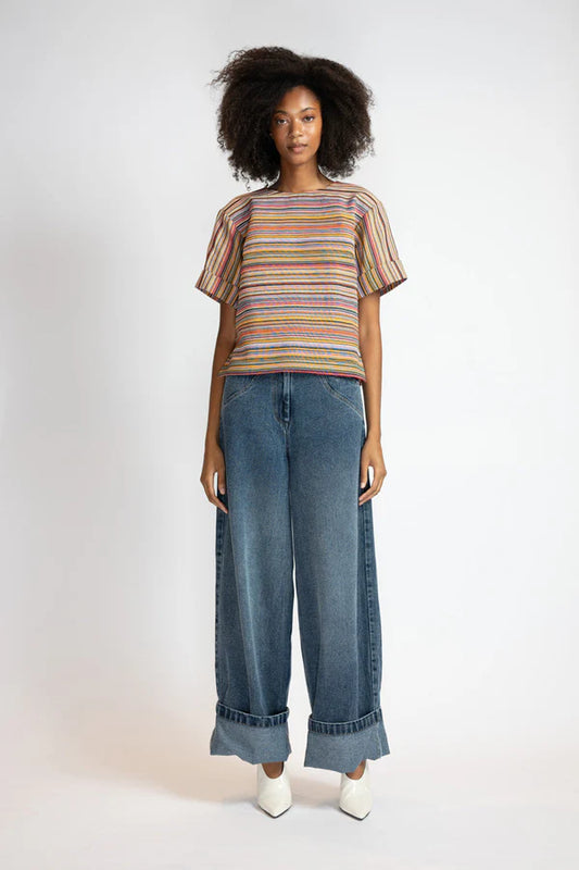 Mashru Jacquard Cargo Top