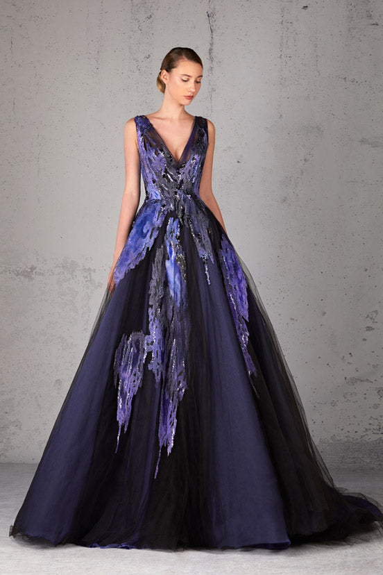 Embellished Sleeveless Ball Gown