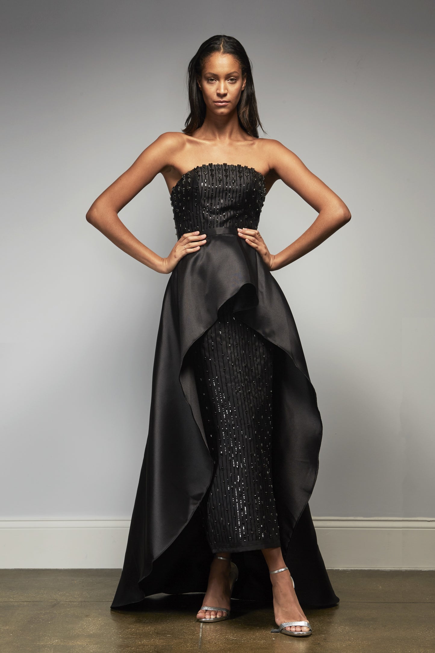 Strapless Scuba Crepe Gown