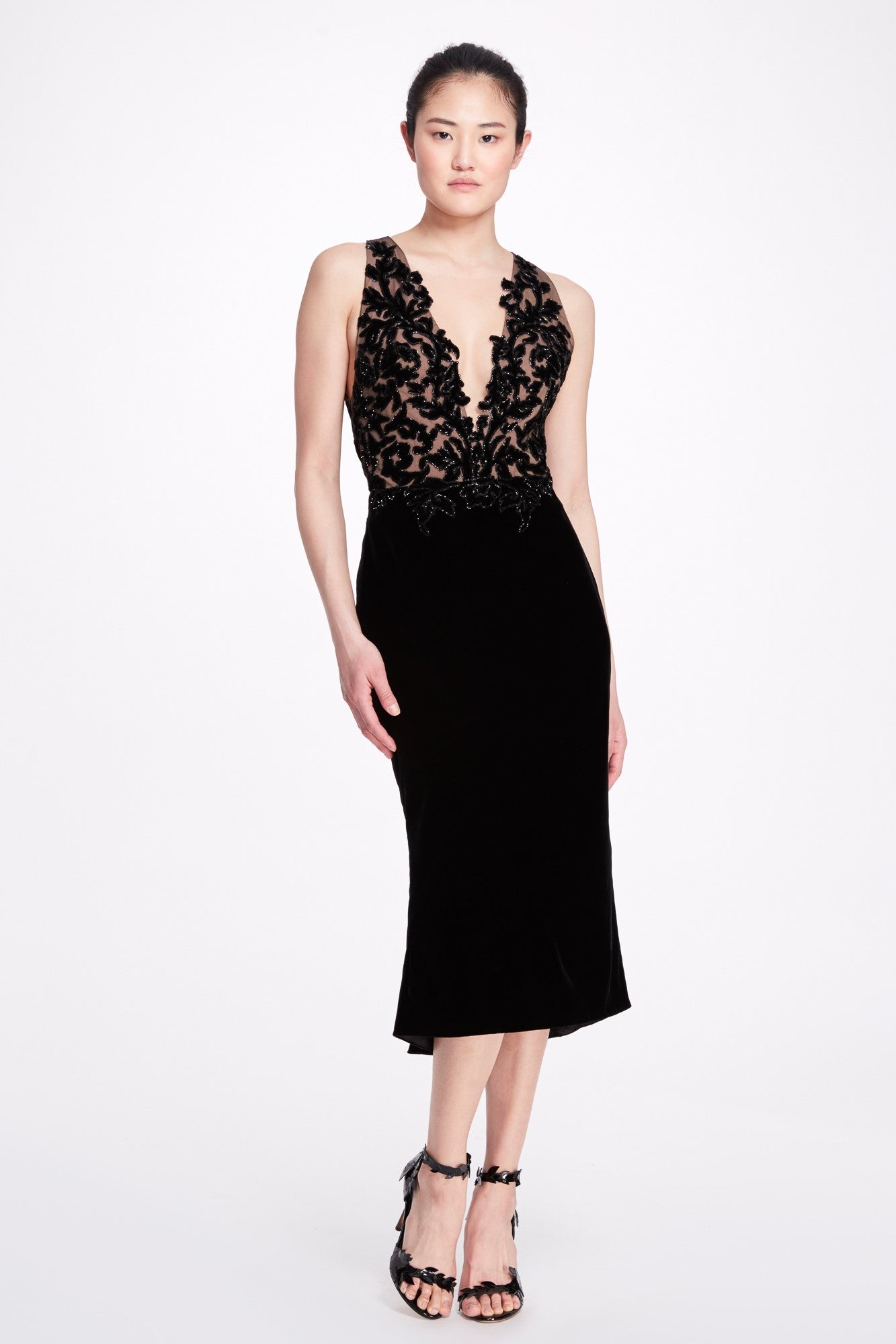 Bow Back Sleeveless Midi Dress