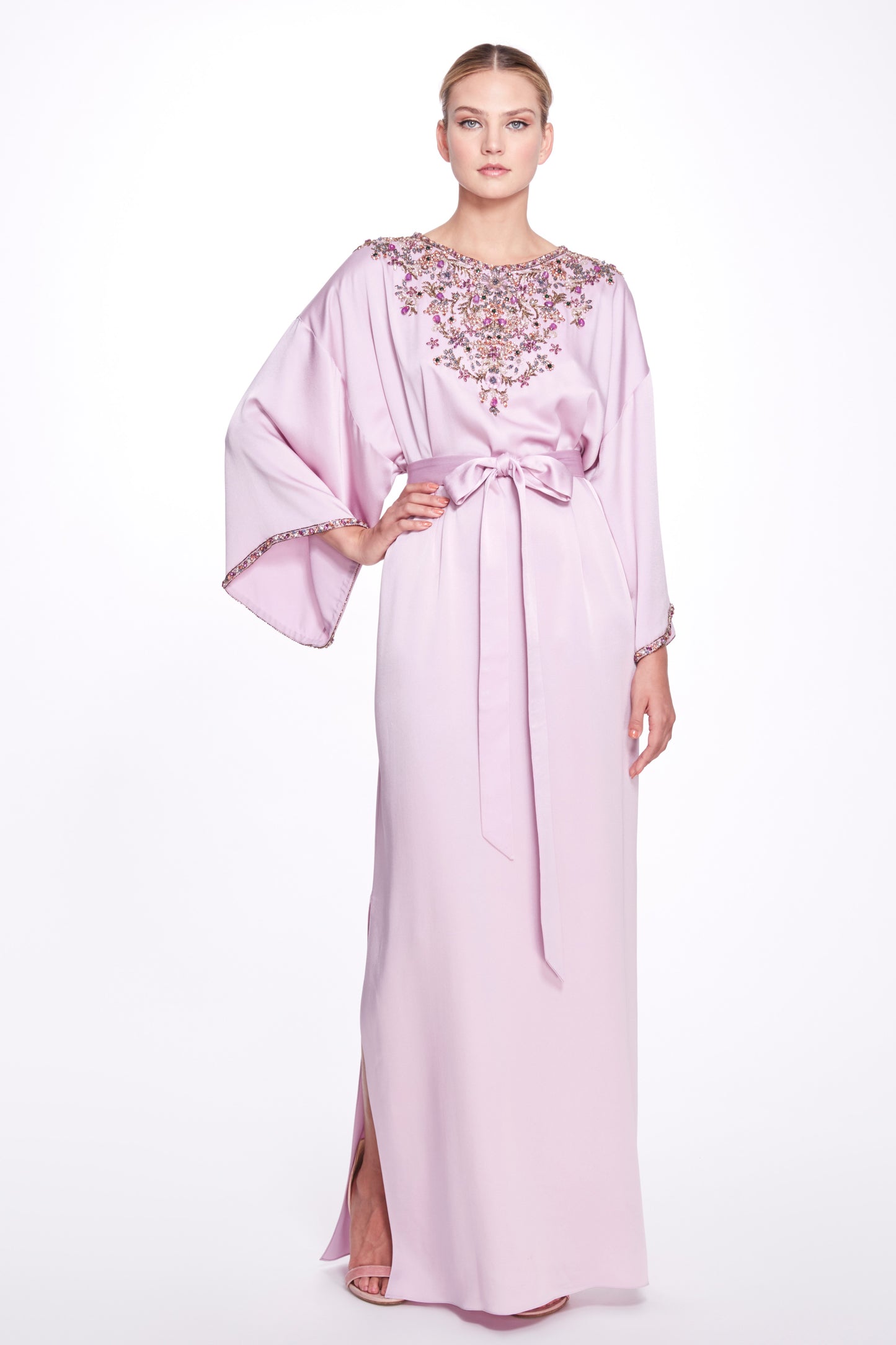 Long Sleeve Lilac Caftan