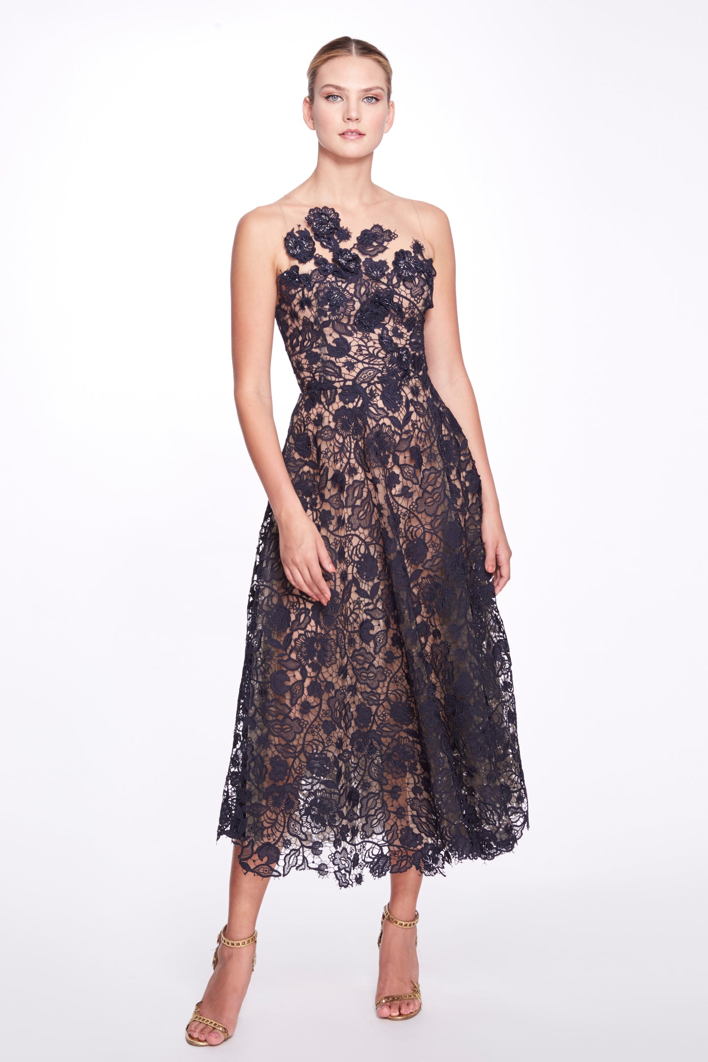 A-Line Illusion Cocktail Dress