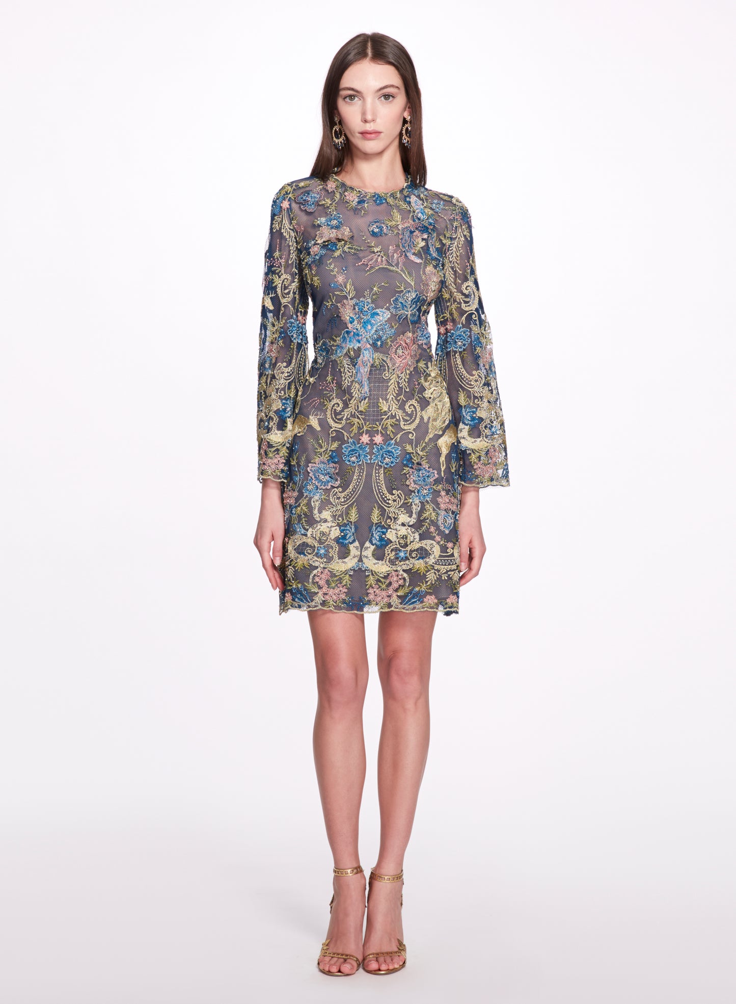 A-Line Long Sleeve Cocktail Dress