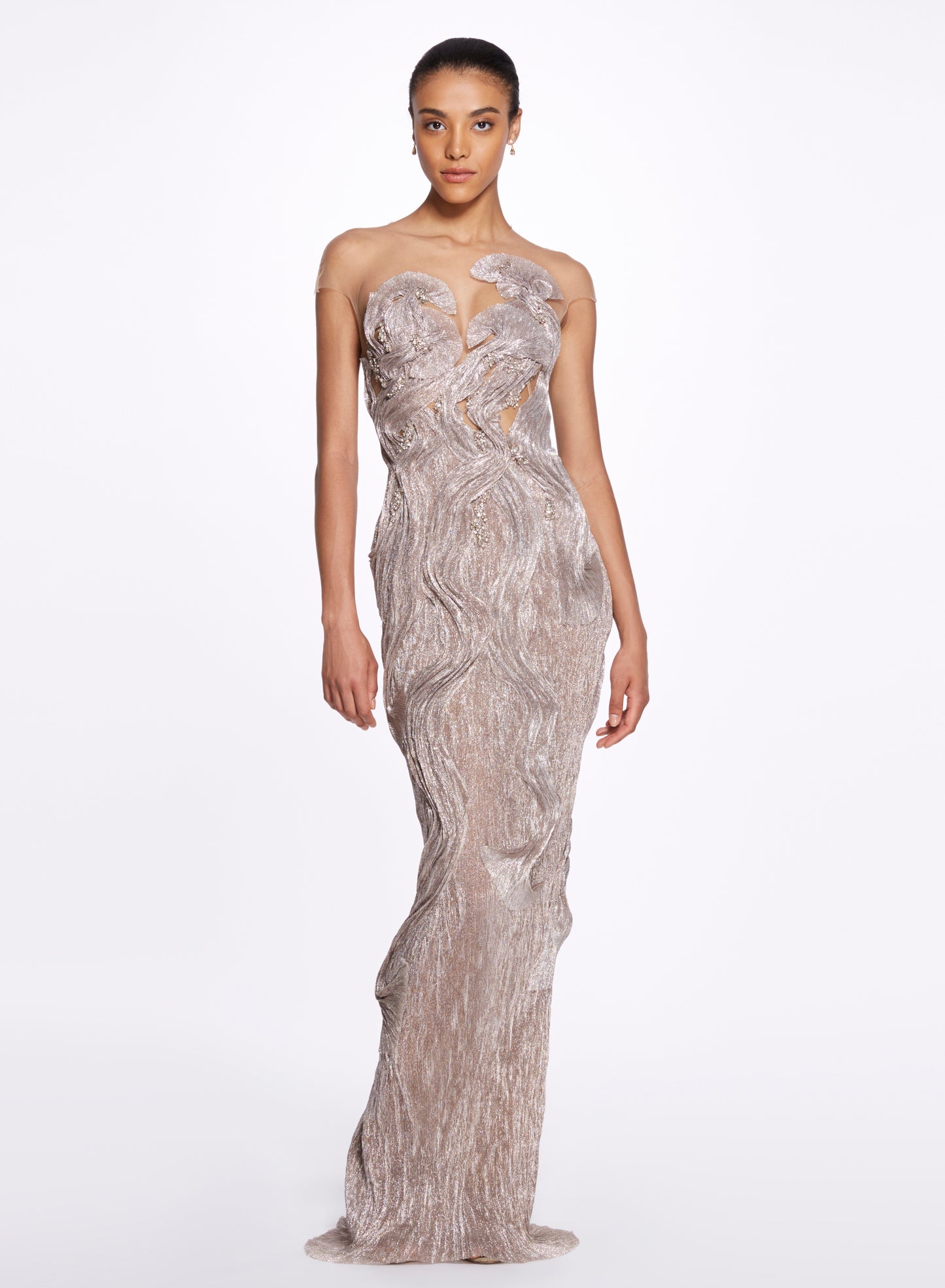 Illusion Column Gown