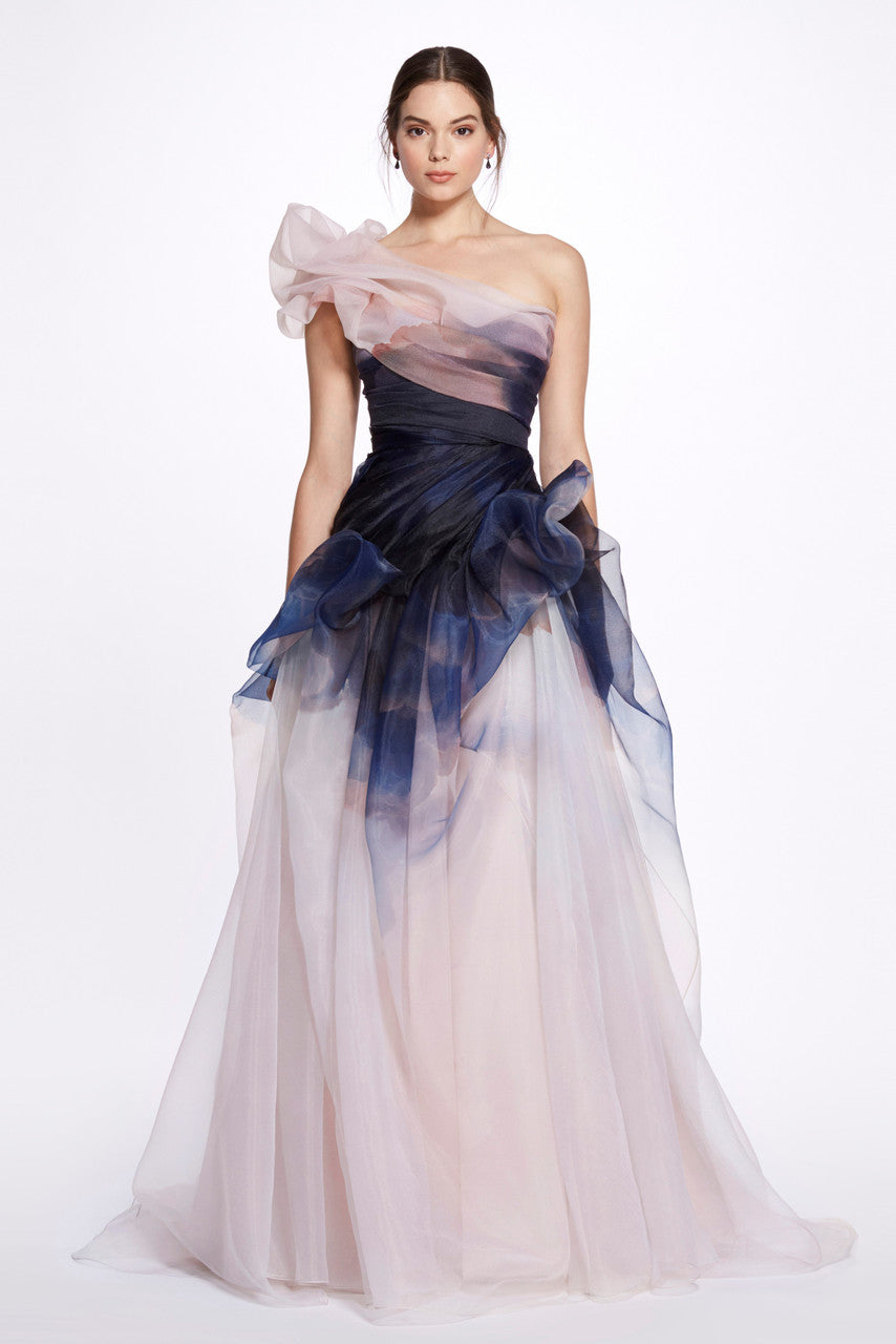 Print Organza- Ball Gown
