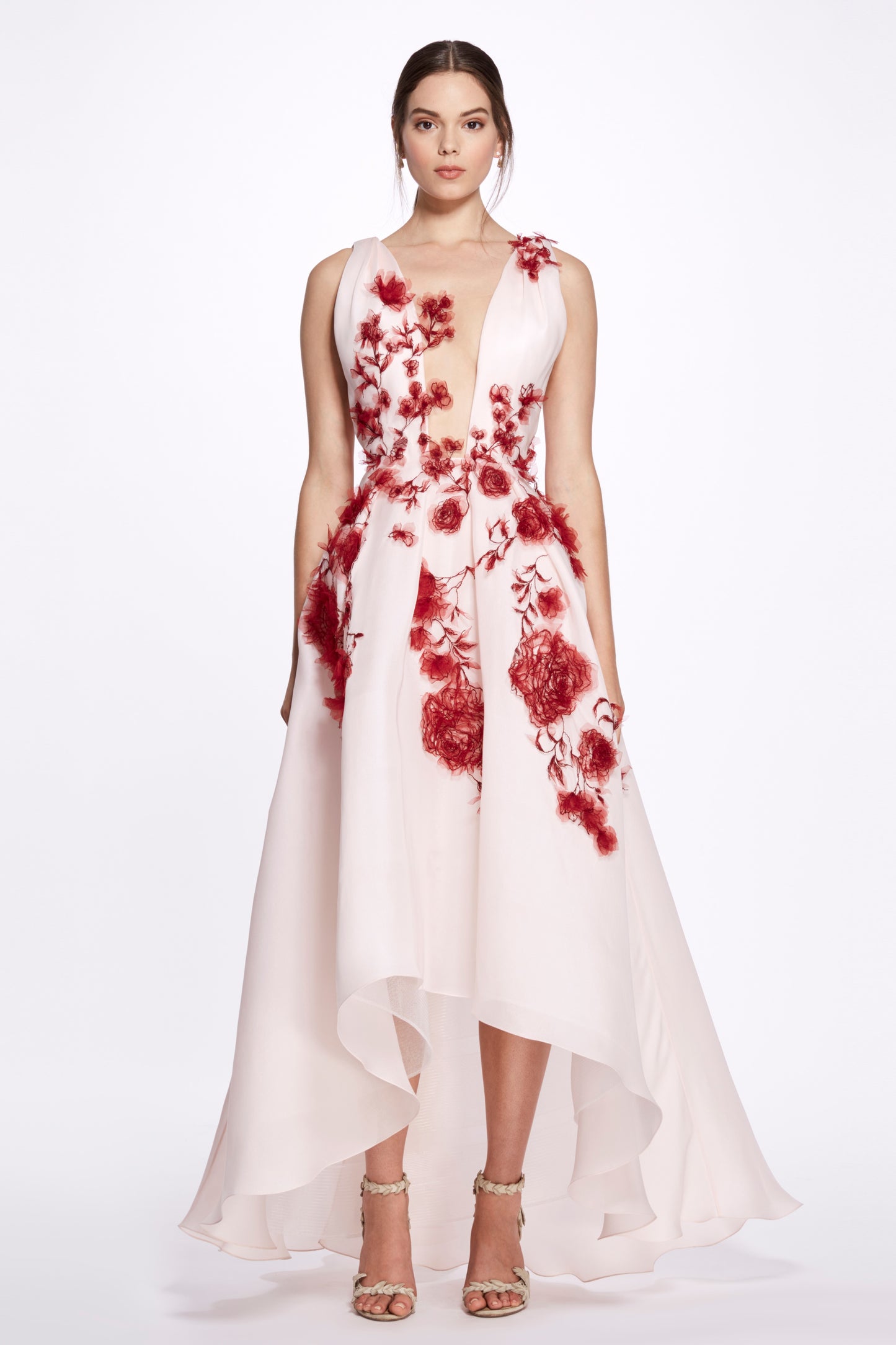 Silk Gazar High-Low Gown
