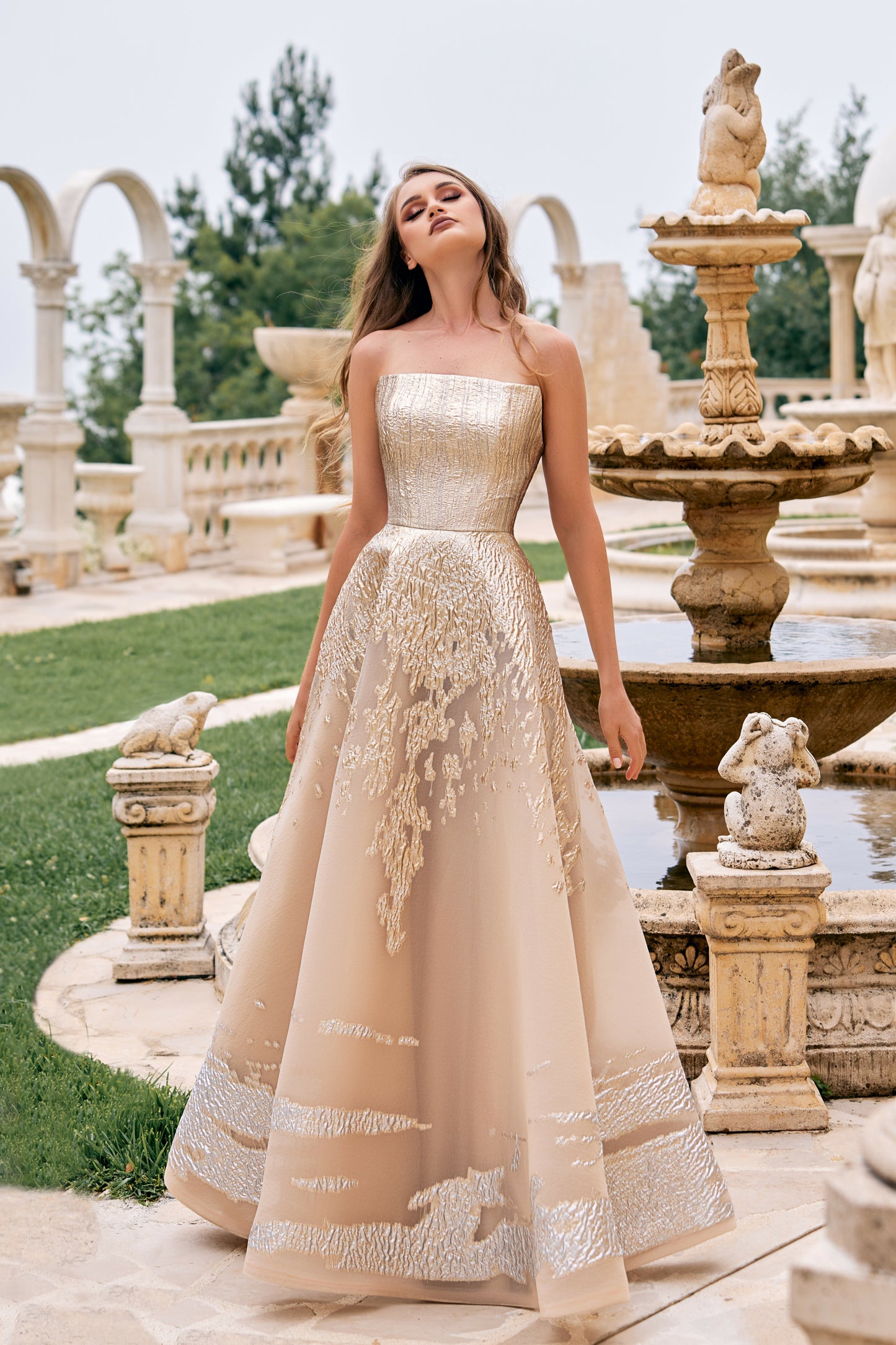 Organza and Brocade Gown