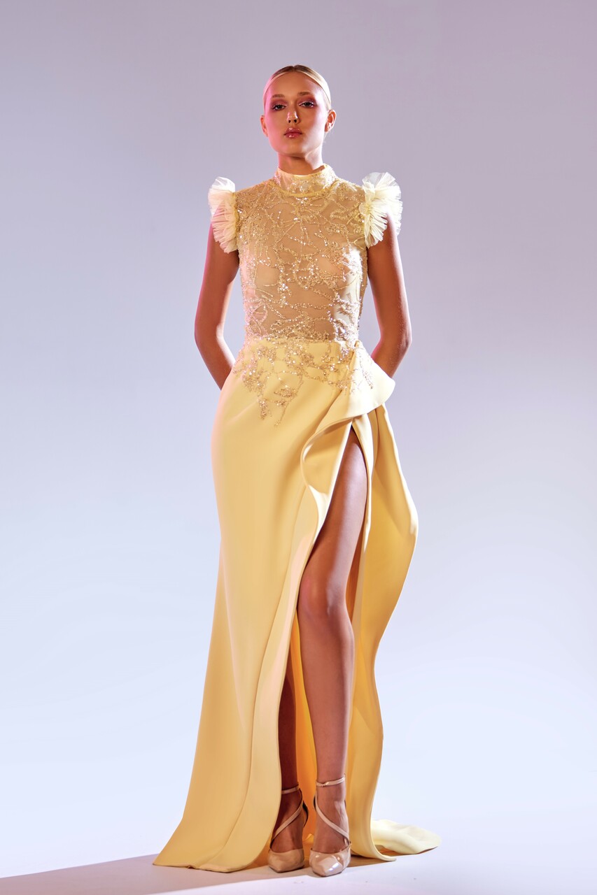 Embroidered Top Gown