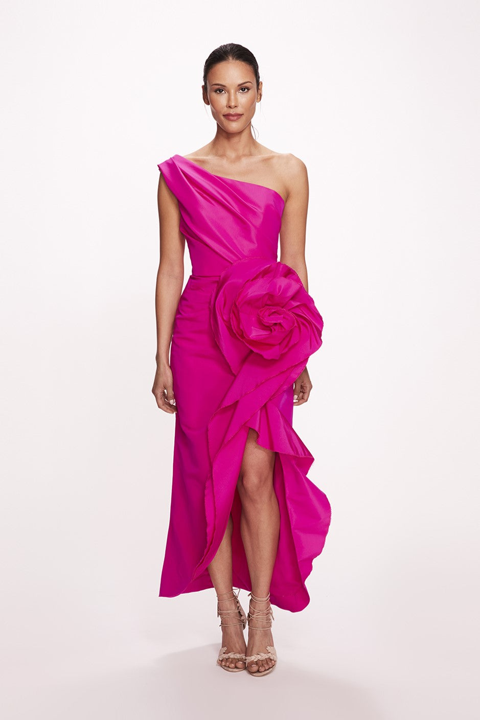 Tea-Length Silk Faille Gown