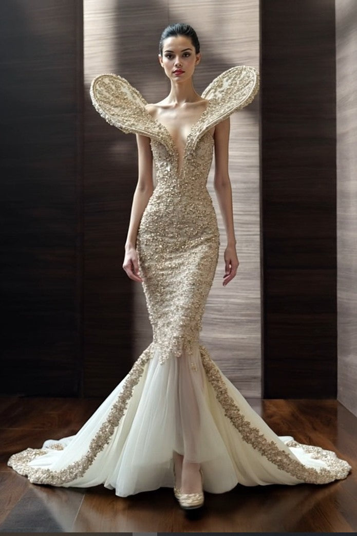 Structured Trumpet Gown