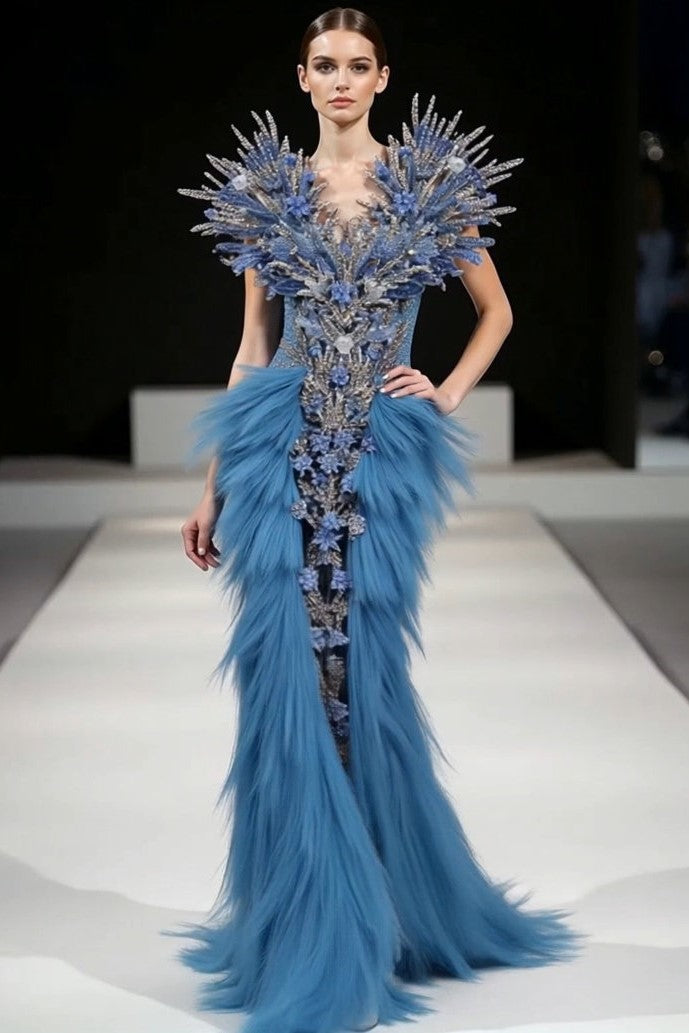 Structured-Embellished Gown