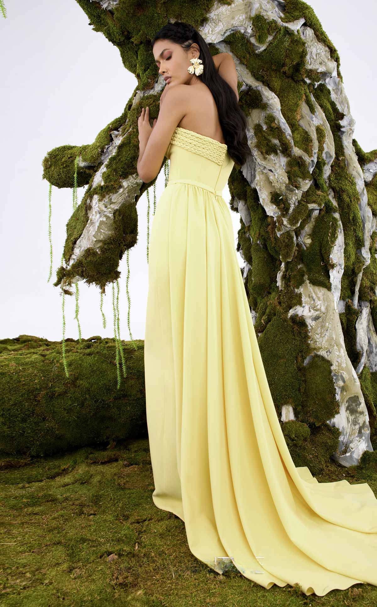 Strapless Asymmetric Gown