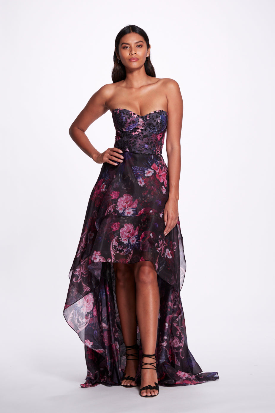 High-Low Strapless Gown