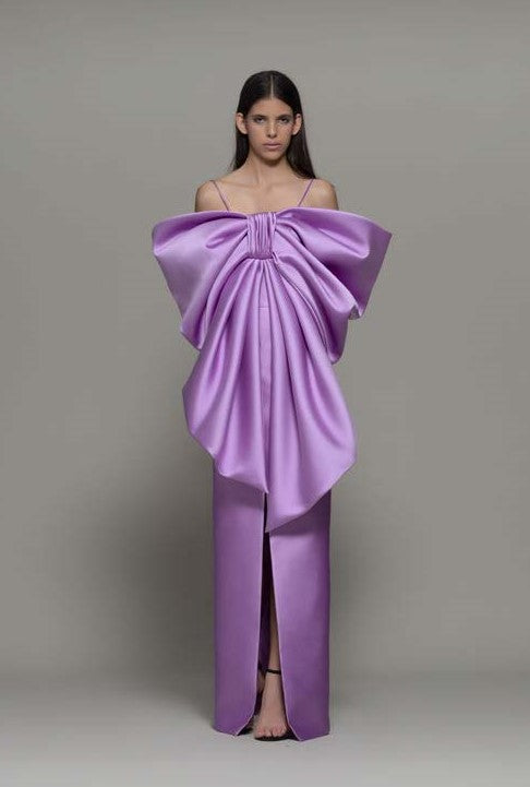 Allumiere Bow Column Gown