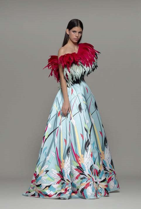 Alzate One Shoulder Gown