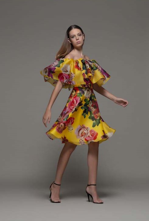 Asiago Off Shoulder Floral Dress