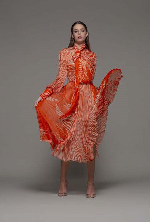 Altavalle Long Sleeve Midi Dress