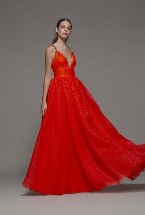 Allay Plunging Neck Gown