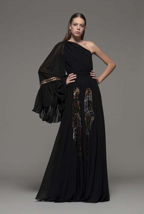 Arqua One Shoulder Gown