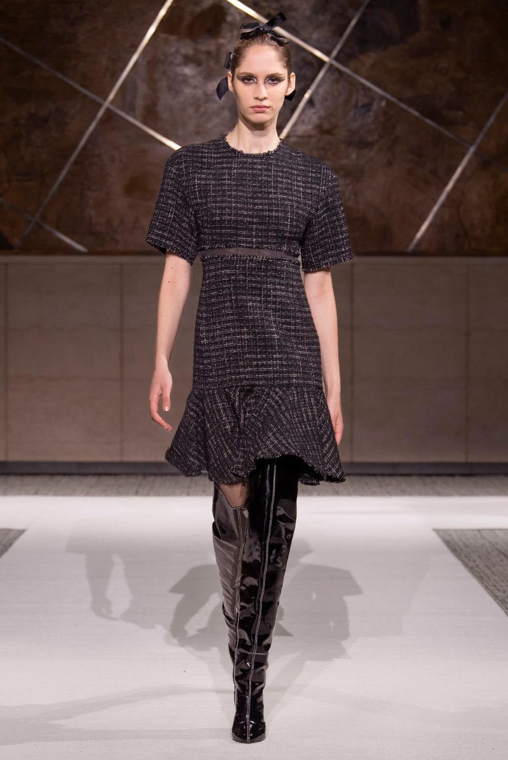 Short Sleeve Tweed Dress