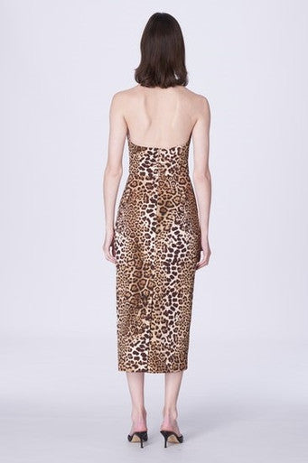 Leopard Print Midi Dress