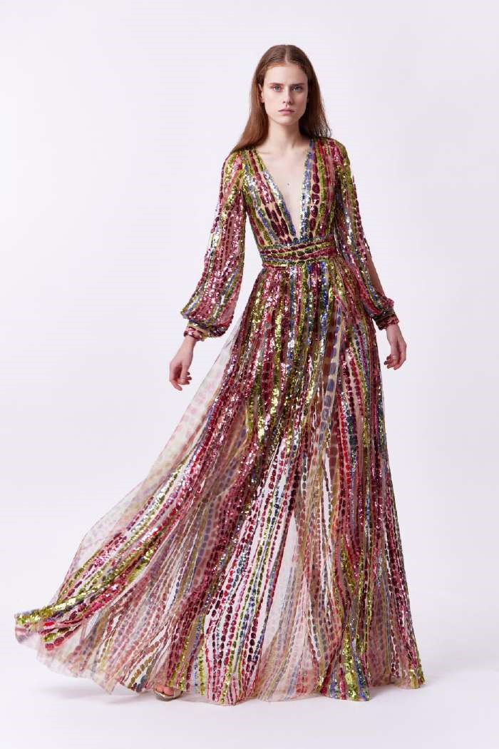 Yarn Long Sleeve Gown