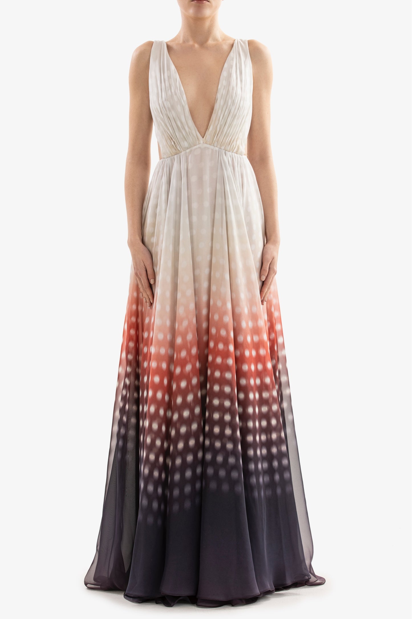 Gradient Print Gown