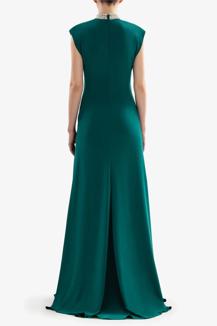 Crystal Embellished A-Line Gown