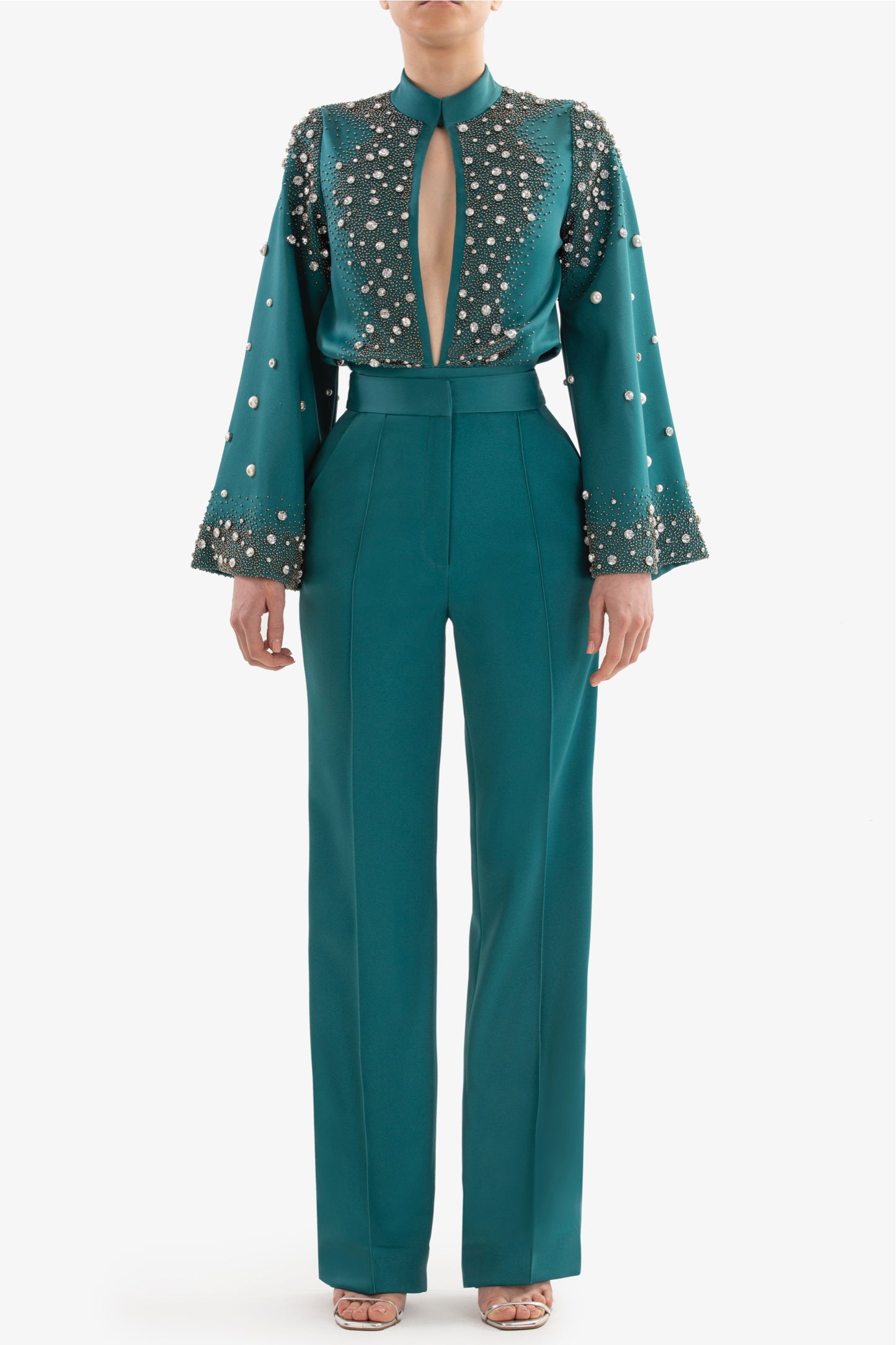 Beaded Bodysuit with Pants