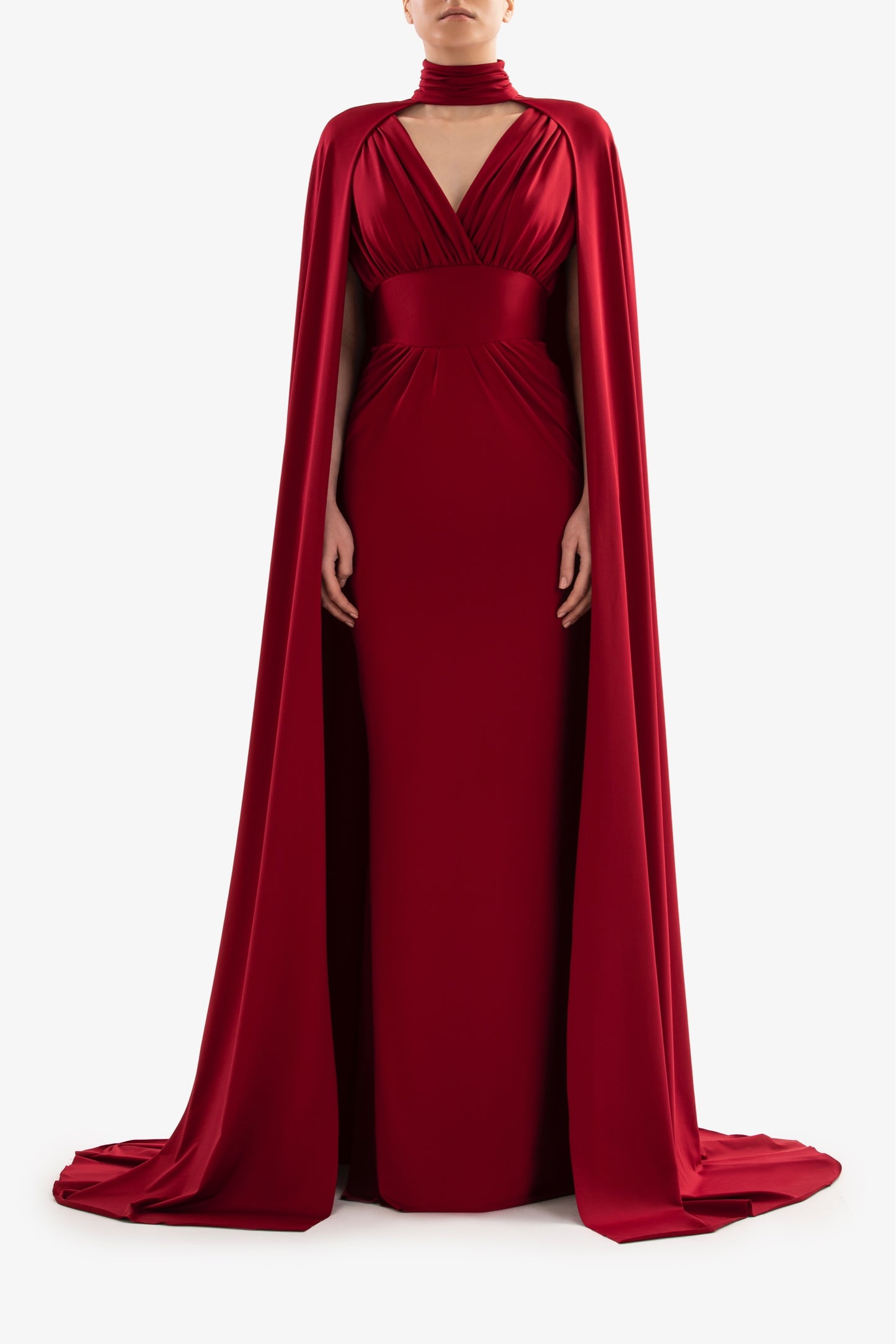 Jersey Gown with Cape