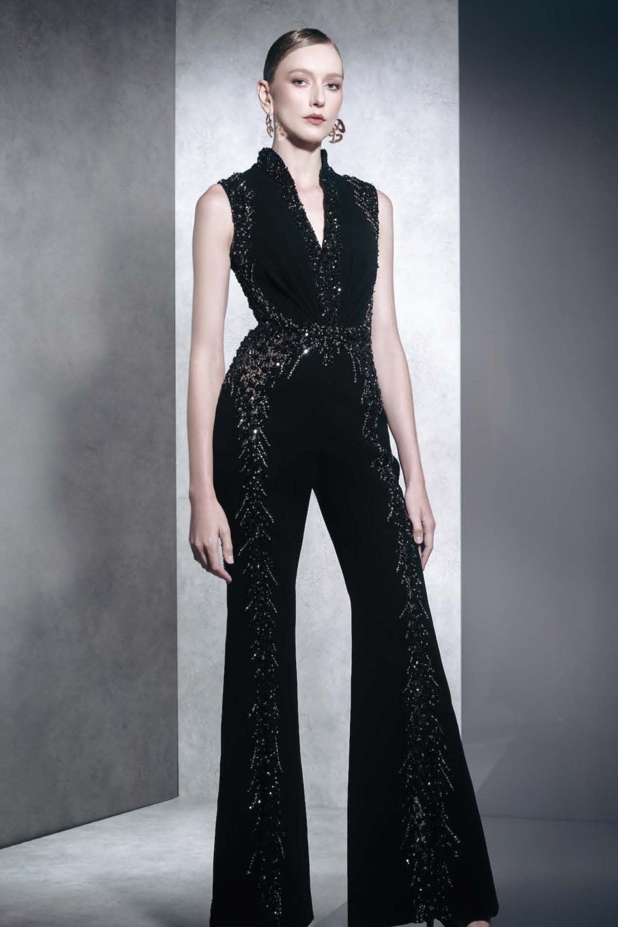 Embellished Jumpsuit with Flared Legs