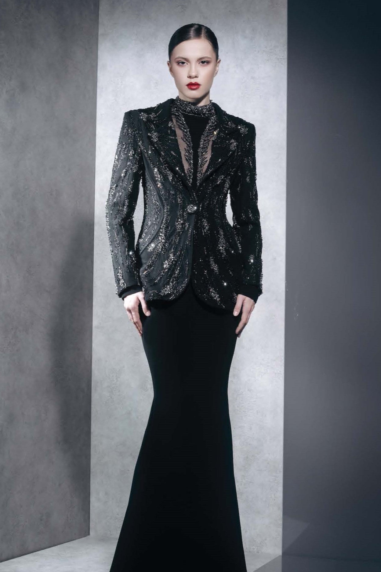 Flared Gown with Jacket