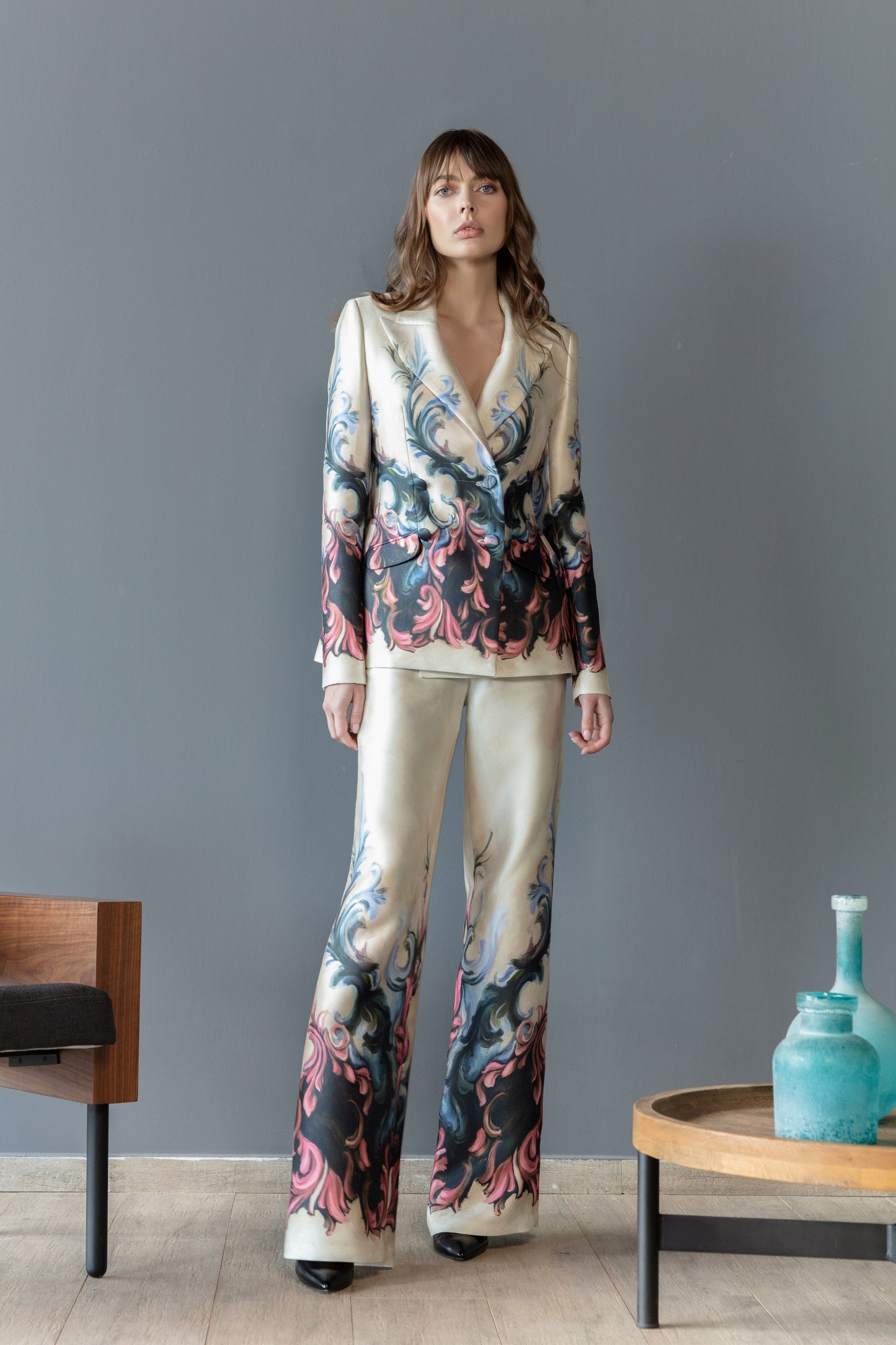 Mikado Piqu? Jacket with Pants