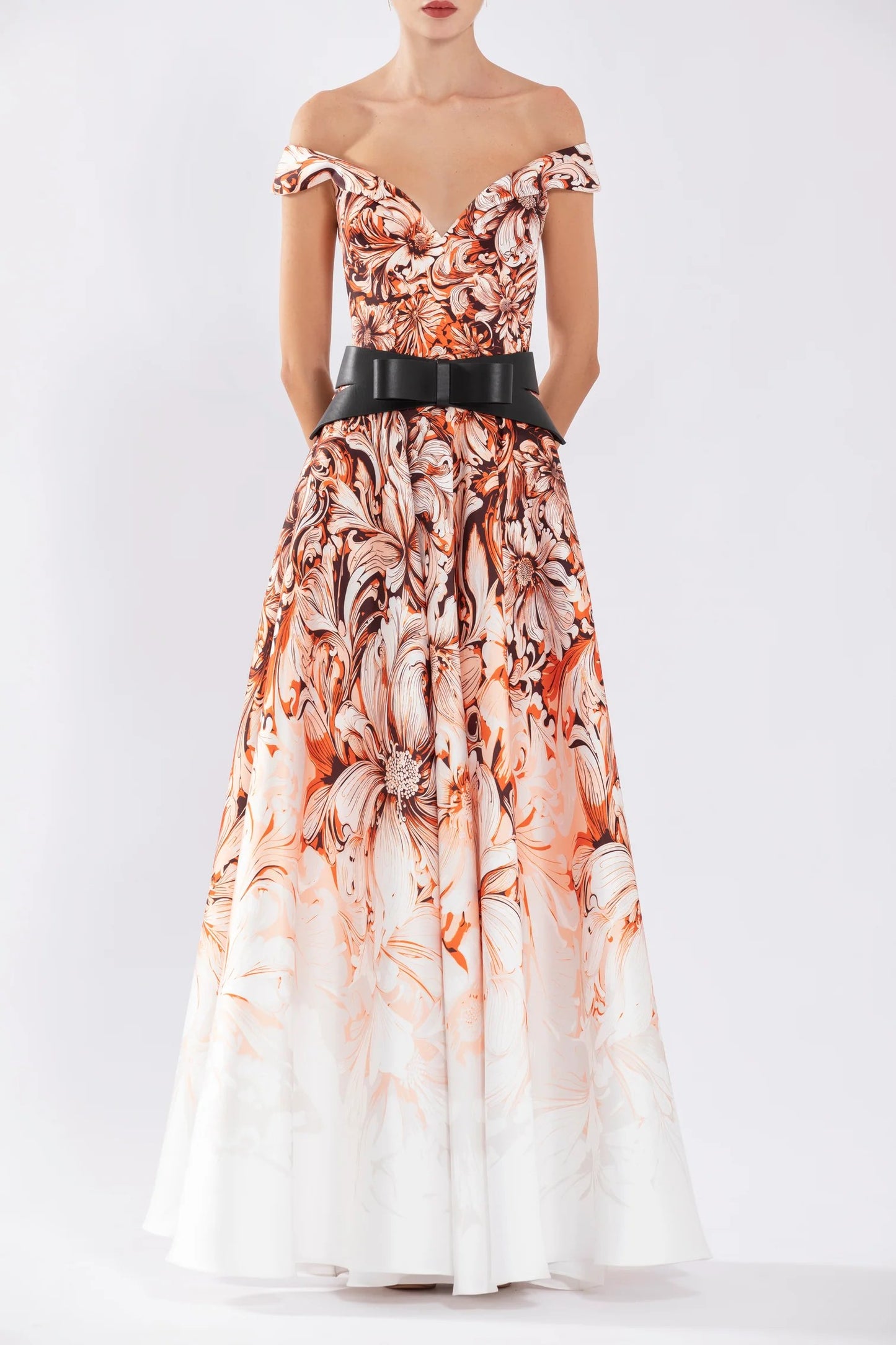 Mikado Printed Gown