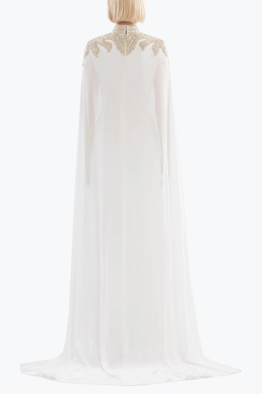 Embellished Crepe Kaftan