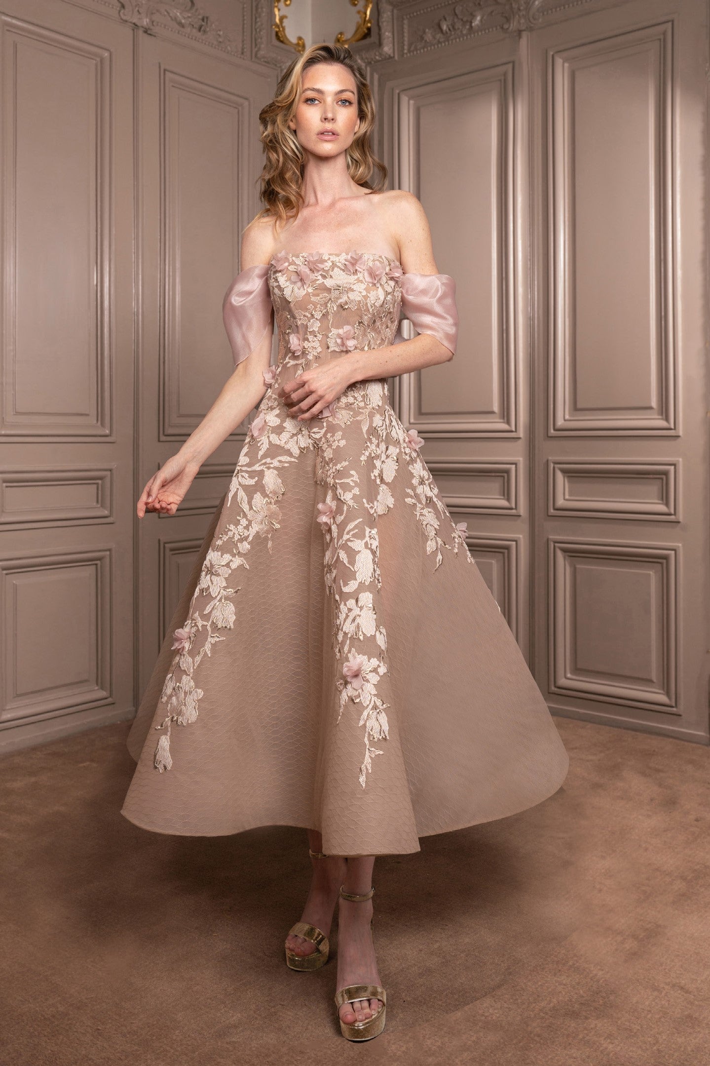 Off-Shoulder Floral Dress