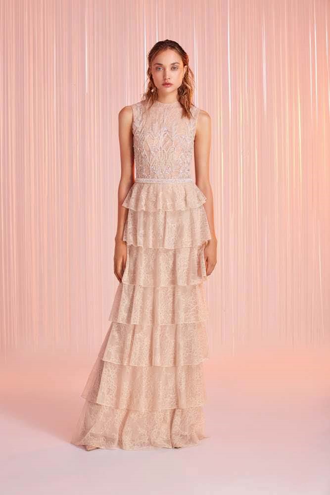 Sleeveless Tiered Gown