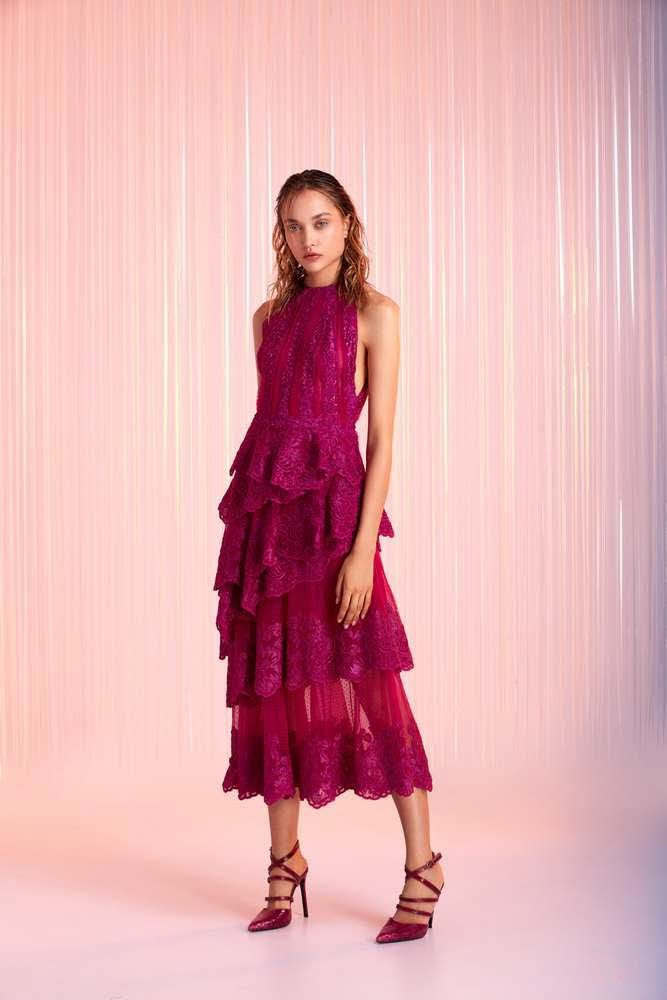 Tiered Sleeveless Midi Dress