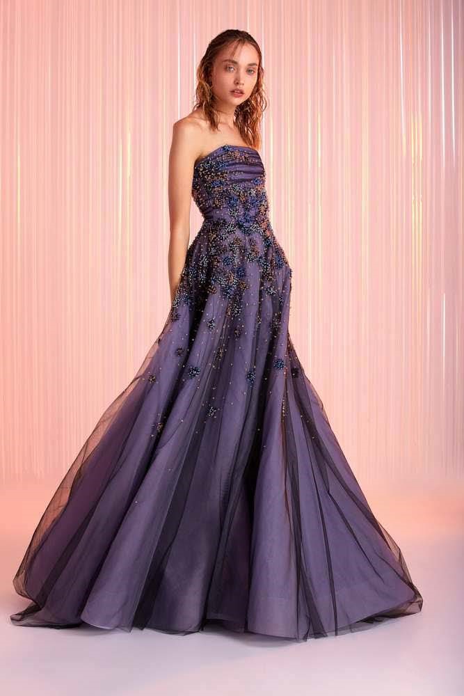 Strapless Embellished Gown