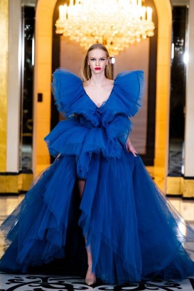 Layered Tulle Ball Gown